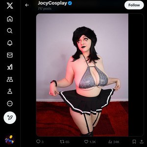 JocyCosplay, Cuentas porno de Twitter