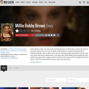 Millie Bobby Brown, Nackte Berühmtheiten